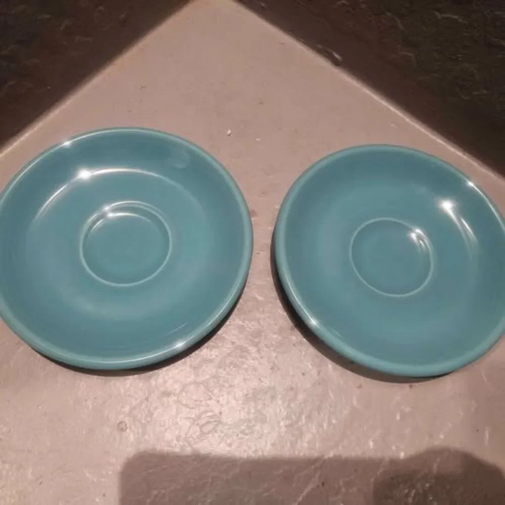 Fiestaware Turquoise Saucers - Set of 2 5